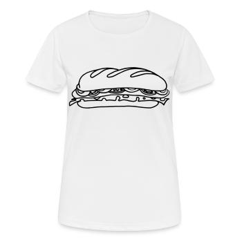 Sandwich Sandwich Bread Gift Gift Idea - Women's Breathable T-Shirt - white - Front - AI Model Female 172 dark (172cm)