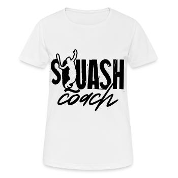 Squash Entraîneur Squash joueur de squash joueur de squash - T-shirt respirant Femme - blanc - Devant - AI Model Female 172 dark (172cm)