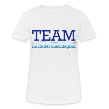 Team im Rudel - Frauen T-Shirt atmungsaktiv - Weiß - Vorne - AI Model Female 172 dark (172cm)