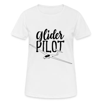 Planeur pilote planeur planeur - T-shirt respirant Femme - blanc - Devant - AI Model Female 172 dark (172cm)