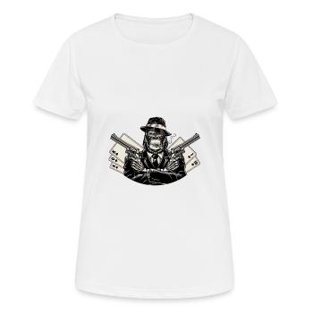 Wer ist der Chef? - Frauen T-Shirt atmungsaktiv - Weiß - Vorne - AI Model Female 172 dark (172cm)