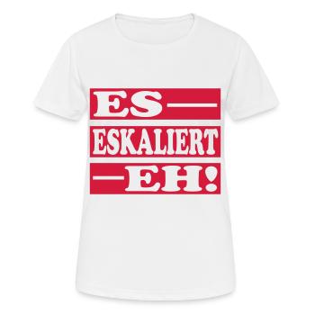 Eskaliert Eskalieren Demo Demostration Randale - Frauen T-Shirt atmungsaktiv - Weiß - Vorne - AI Model Female 172 dark (172cm)
