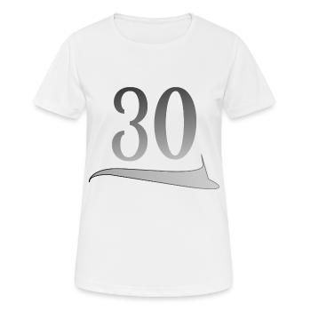 30. Geburtstag dreißigster 30 Jubiläum - Frauen T-Shirt atmungsaktiv - Weiß - Vorne - AI Model Female 172 dark (172cm)