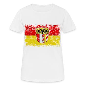 Schwaben - Frauen T-Shirt atmungsaktiv - Weiß - Vorne - AI Model Female 172 dark (172cm)