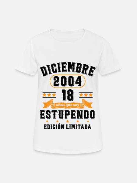 18 Ans Anniversaire Vintage Né(e) en Décembre 2004 - T-shirt respirant Femme - blanc
