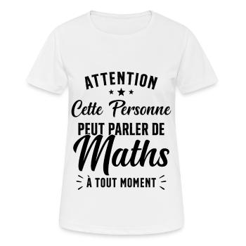 Prof de Maths Mathématique Cadeau Mathématicien - T-shirt respirant Femme - blanc - Devant - AI Model Female 172 dark (172cm)