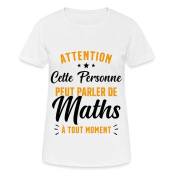 Prof de Maths Mathématique Cadeau Mathématicien - T-shirt respirant Femme - blanc - Devant - AI Model Female 172 dark (172cm)
