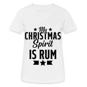 Meine Weihnachtsstimmung ist Rum - Frauen T-Shirt atmungsaktiv - Weiß - Vorne - AI Model Female 172 dark (172cm)