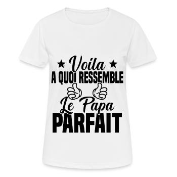 Voila à Quoi Ressemble le Papa Parfait - T-shirt respirant Femme - blanc - Devant - AI Model Female 172 dark (172cm)