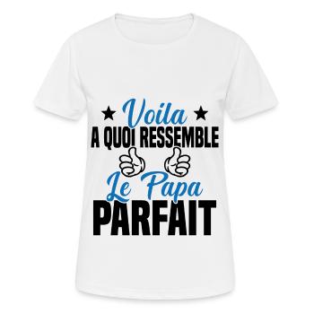 Voila à Quoi Ressemble le Papa Parfait - T-shirt respirant Femme - blanc - Devant - AI Model Female 172 dark (172cm)
