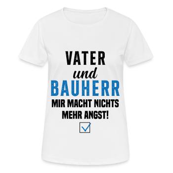 Papa et promoteur Rien ne me fait plus peur - T-shirt respirant Femme - blanc - Devant - AI Model Female 172 dark (172cm)