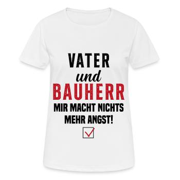 Papa et promoteur Rien ne me fait plus peur - T-shirt respirant Femme - blanc - Devant - AI Model Female 172 dark (172cm)