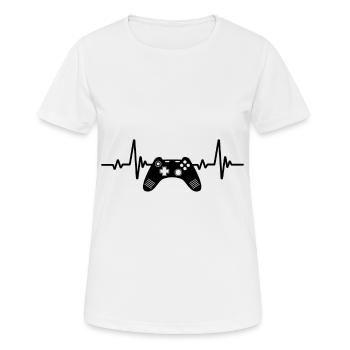 Heartbeat PC Gamer Keyboard Gift Gaming - T-shirt respirant Femme - blanc - Devant - AI Model Female 172 dark (172cm)
