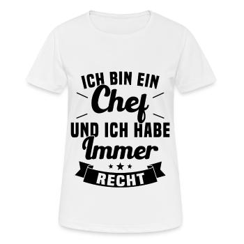 LE CHEF A TOUJOURS RAISON - T-shirt respirant Femme - blanc - Devant - AI Model Female 172 dark (172cm)