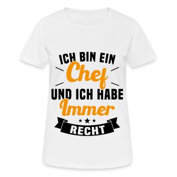 LE CHEF A TOUJOURS RAISON - T-shirt respirant Femme - blanc - Devant - AI Model Female 172 dark (172cm)