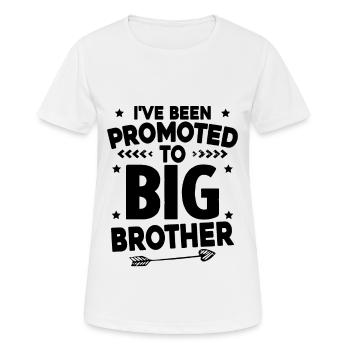 Ich werde ein großer Bruder sein - zukünftiger großer Bruder - Frauen T-Shirt atmungsaktiv - Weiß - Vorne - AI Model Female 172 dark (172cm)