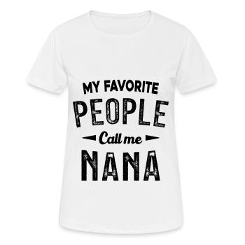 Mes personnes préférées m'appellent Nana - T-shirt respirant Femme - blanc - Devant - AI Model Female 172 dark (172cm)