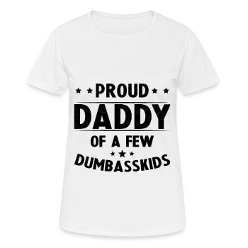 Fier papa de quelques enfants débiles - T-shirt respirant Femme - blanc - Devant - AI Model Female 172 dark (172cm)