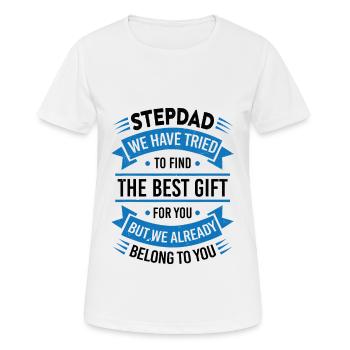 Beau-papa Essayer De Trouver Un Meilleur Cadeau - T-shirt respirant Femme - blanc - Devant - AI Model Female 172 dark (172cm)