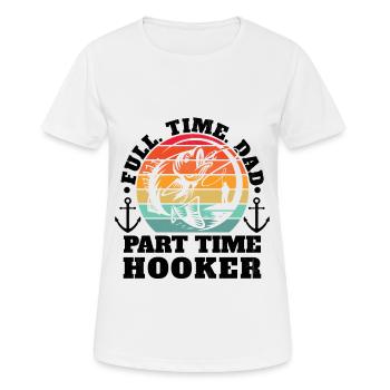 Part-time Hook Fishing Father's Day - Women's Breathable T-Shirt - white - Front - AI Model Female 172 dark (172cm)