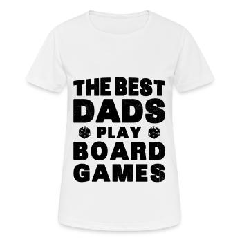 Meilleurs Pères Jouent Jeux de Plateau Cadeau - T-shirt respirant Femme - blanc - Devant - AI Model Female 172 dark (172cm)