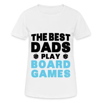 Meilleurs Pères Jouent Jeux de Plateau Cadeau - T-shirt respirant Femme - blanc - Devant - AI Model Female 172 dark (172cm)