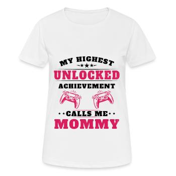 Mon plus haut accomplissement m'appelle mamie - T-shirt respirant Femme - blanc - Devant - AI Model Female 172 dark (172cm)
