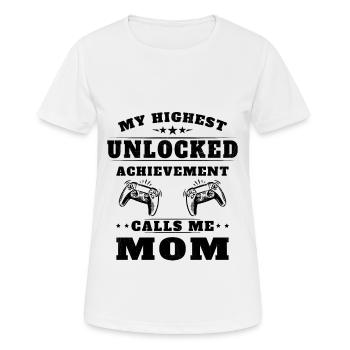 Mon plus haut accomplissement m'appelle maman - T-shirt respirant Femme - blanc - Devant - AI Model Female 172 dark (172cm)