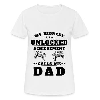Mein höchster unerschlossener Erfolg nennt mich Papa - Frauen T-Shirt atmungsaktiv - Weiß - Vorne - AI Model Female 172 dark (172cm)