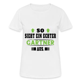 Gärtner Gartenbau Landschaftsbau Hobbygärtner - Frauen T-Shirt atmungsaktiv - Weiß - Vorne - AI Model Female 172 dark (172cm)