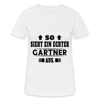 Gärtner Gartenbau Landschaftsbau Hobbygärtner - Frauen T-Shirt atmungsaktiv - Weiß - Vorne - AI Model Female 172 dark (172cm)