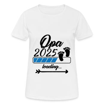 Opa 2025 Loading - Frauen T-Shirt atmungsaktiv - Weiß - Vorne - AI Model Female 172 dark (172cm)