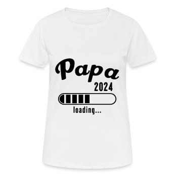 Dad 2024 Store Announces Pregnancy Future Dad - Women's Breathable T-Shirt - white - Front - AI Model Female 172 dark (172cm)