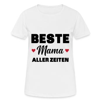 Beste Mutter aller Zeiten - Frauen T-Shirt atmungsaktiv - Weiß - Vorne - AI Model Female 172 dark (172cm)