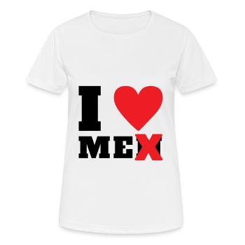 J'aime les hommes, je m'aime - T-shirt respirant Femme - blanc - Devant - AI Model Female 172 dark (172cm)