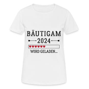 Bräutigam 2024 Verlobung Bräutigam zu sein - Frauen T-Shirt atmungsaktiv - Weiß - Vorne - AI Model Female 172 dark (172cm)