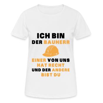 Bauherr Hausbau Hauskauf - Frauen T-Shirt atmungsaktiv - Weiß - Vorne - AI Model Female 172 dark (172cm)