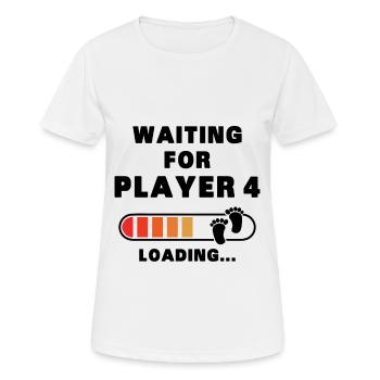 Deuxième fois papa maman père mère Deuxième enfant - T-shirt respirant Femme - blanc - Devant - AI Model Female 172 dark (172cm)