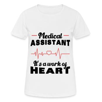 Medizinische Assistentin Herzmedizin Geschenk - Frauen T-Shirt atmungsaktiv - Weiß - Vorne - AI Model Female 172 dark (172cm)