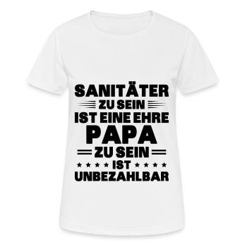 Sanitäter Rettungsdienst - Frauen T-Shirt atmungsaktiv - Weiß - Vorne - AI Model Female 172 dark (172cm)