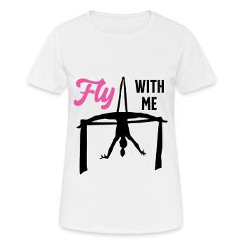 Flieg mit mir Silk Circus Antenne - Frauen T-Shirt atmungsaktiv - Weiß - Vorne - AI Model Female 172 dark (172cm)