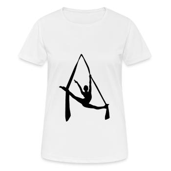 Aerial Silks Dancer Aerialist Air Yoga Acrobatics - Women's Breathable T-Shirt - white - Front - AI Model Female 172 dark (172cm)