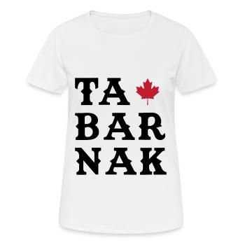 Tabarnak Je Me Barre Au Canada Feuille D'érable - T-shirt respirant Femme - blanc - Devant - AI Model Female 172 dark (172cm)