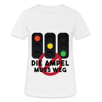 Die Ampel muss weg - Frauen T-Shirt atmungsaktiv - Weiß - Vorne - AI Model Female 172 dark (172cm)