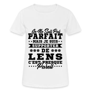 Idée Cadeau Pour Supporter Lensois - T-shirt respirant Femme - blanc - Devant - AI Model Female 172 dark (172cm)