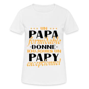 A Terrific Dad - Exceptional Grandpa Gift - Women's Breathable T-Shirt - white - Front - AI Model Female 172 dark (172cm)