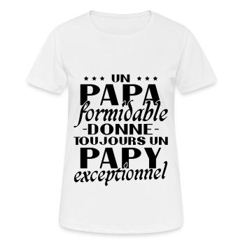 A Terrific Dad Grandpa Exceptional Gift - Women's Breathable T-Shirt - white - Front - AI Model Female 172 dark (172cm)