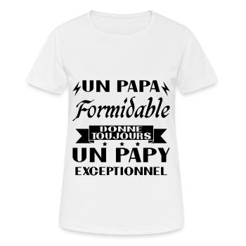 Terrific Dad Always Gives Exceptional Grandpa - Women's Breathable T-Shirt - white - Front - AI Model Female 172 dark (172cm)
