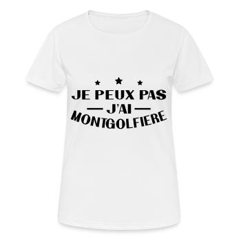Ich kann keinen Heißluftballon haben - Frauen T-Shirt atmungsaktiv - Weiß - Vorne - AI Model Female 172 dark (172cm)