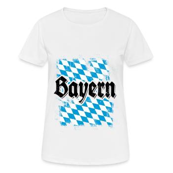 Servus - Gruß aus Bayern - weiß und blau - Frauen T-Shirt atmungsaktiv - Weiß - Vorne - AI Model Female 172 dark (172cm)